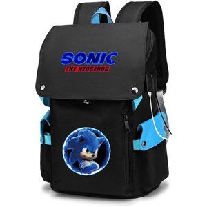 New Sonic HedgeHog Backpack  Backpack Anime Unisex Cartoon Travel Bag La…
